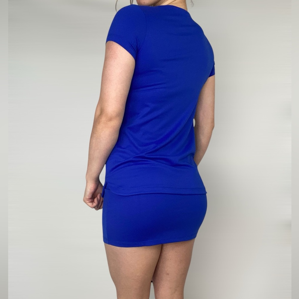 SUSANA MONACO Short Sleeve Shirt Dress Stretchy Minimal Mini - Picture 3 of 5